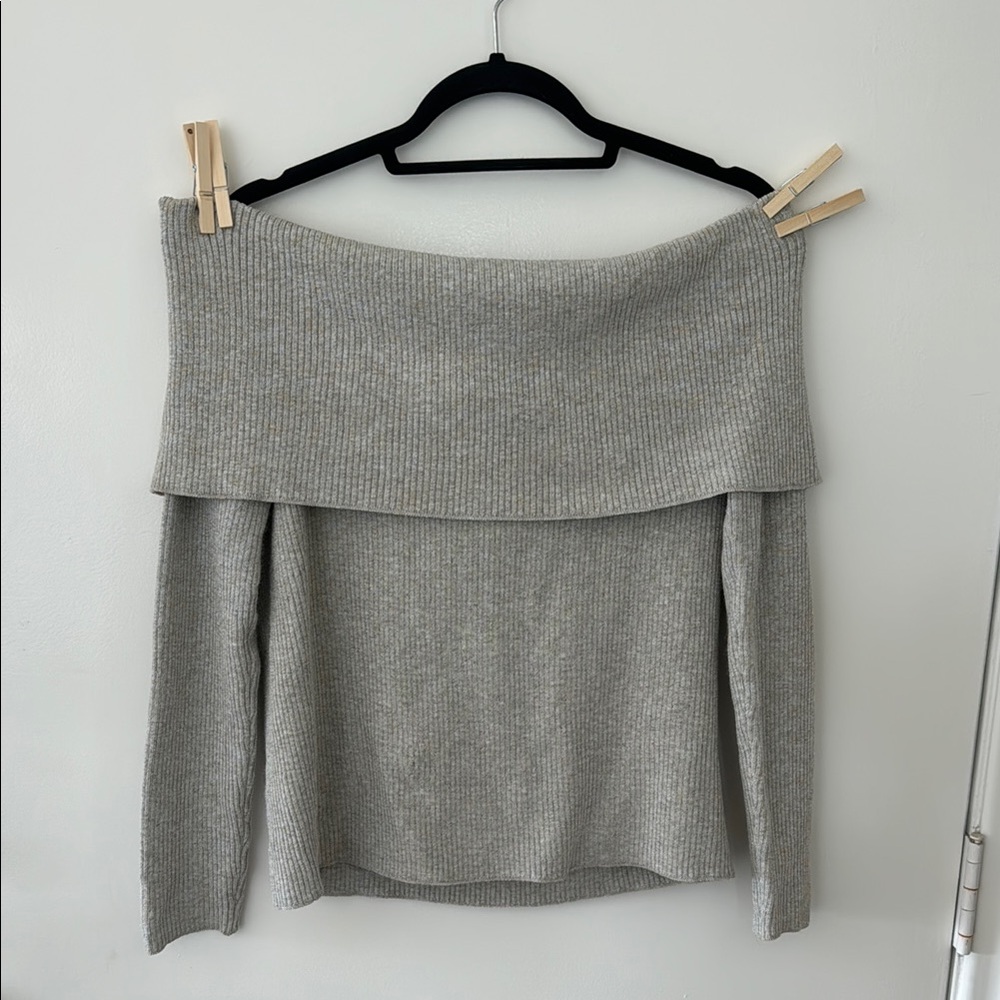 Club Monaco Roquetta Ribbed Sweater - Grey multicolor